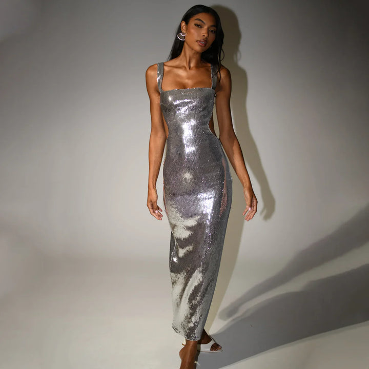 Jane Silvery Maxi Dress