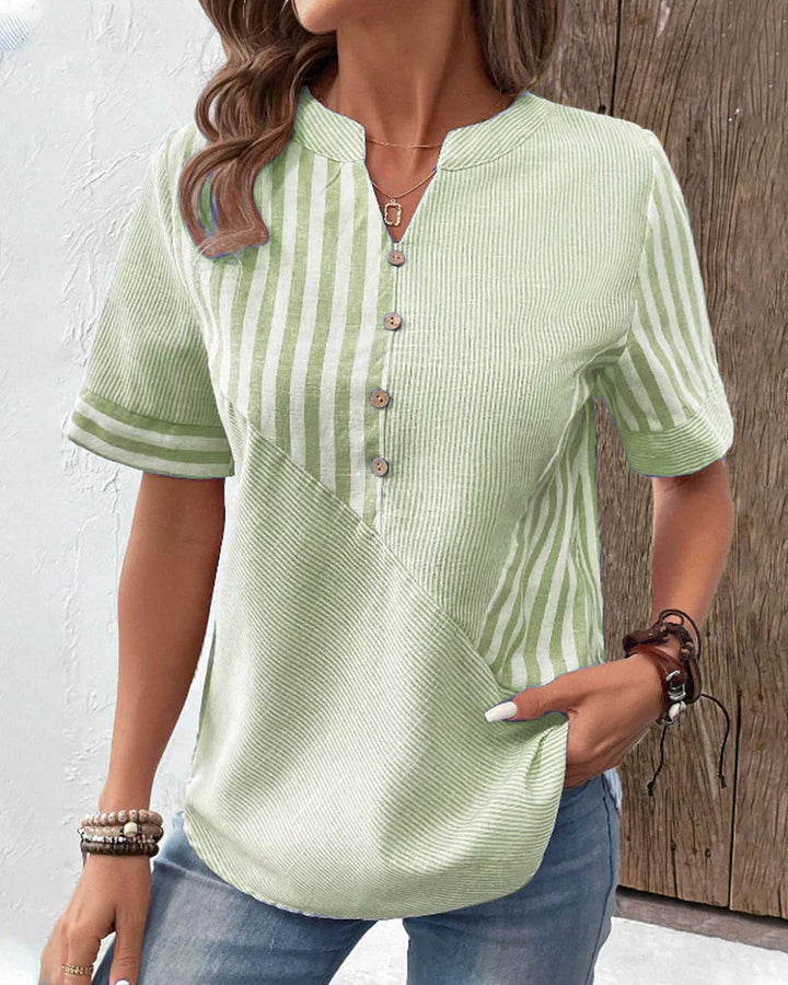 Ema Elegant V-Neck Blouse