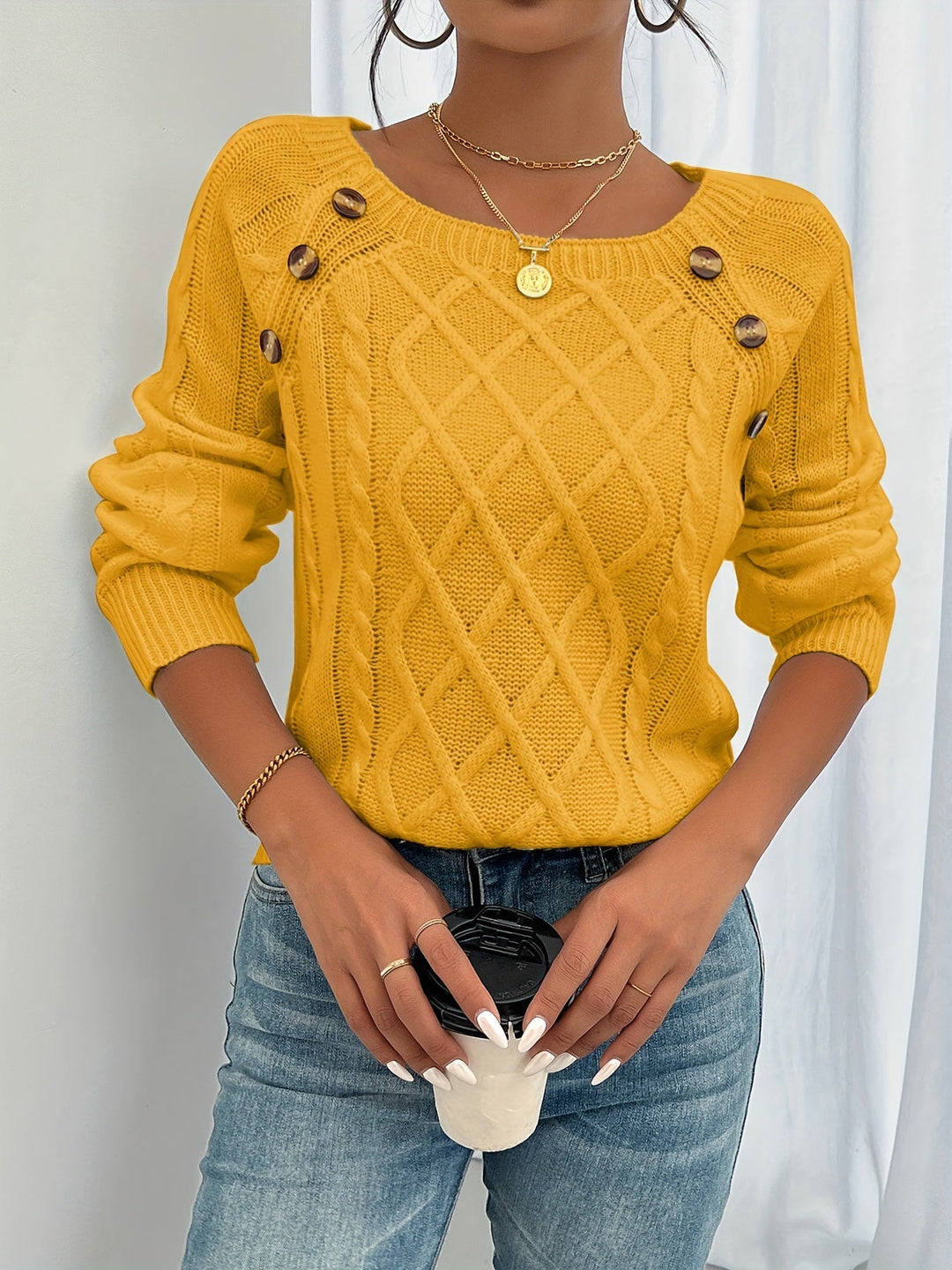 Marie Cozy cable knit sweater