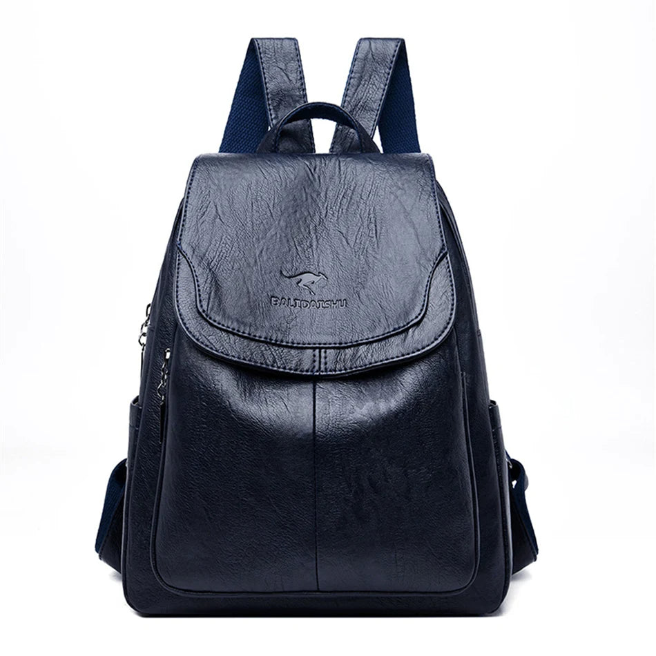 Eda | Anti-Theft Leather Backpack