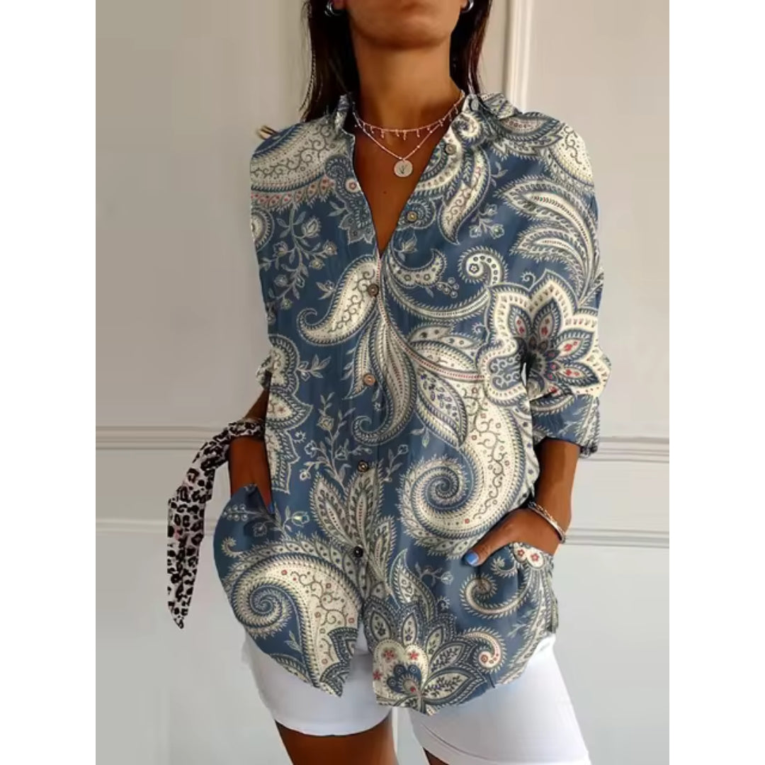 Nina Casual Charming Blouse with Floral Print