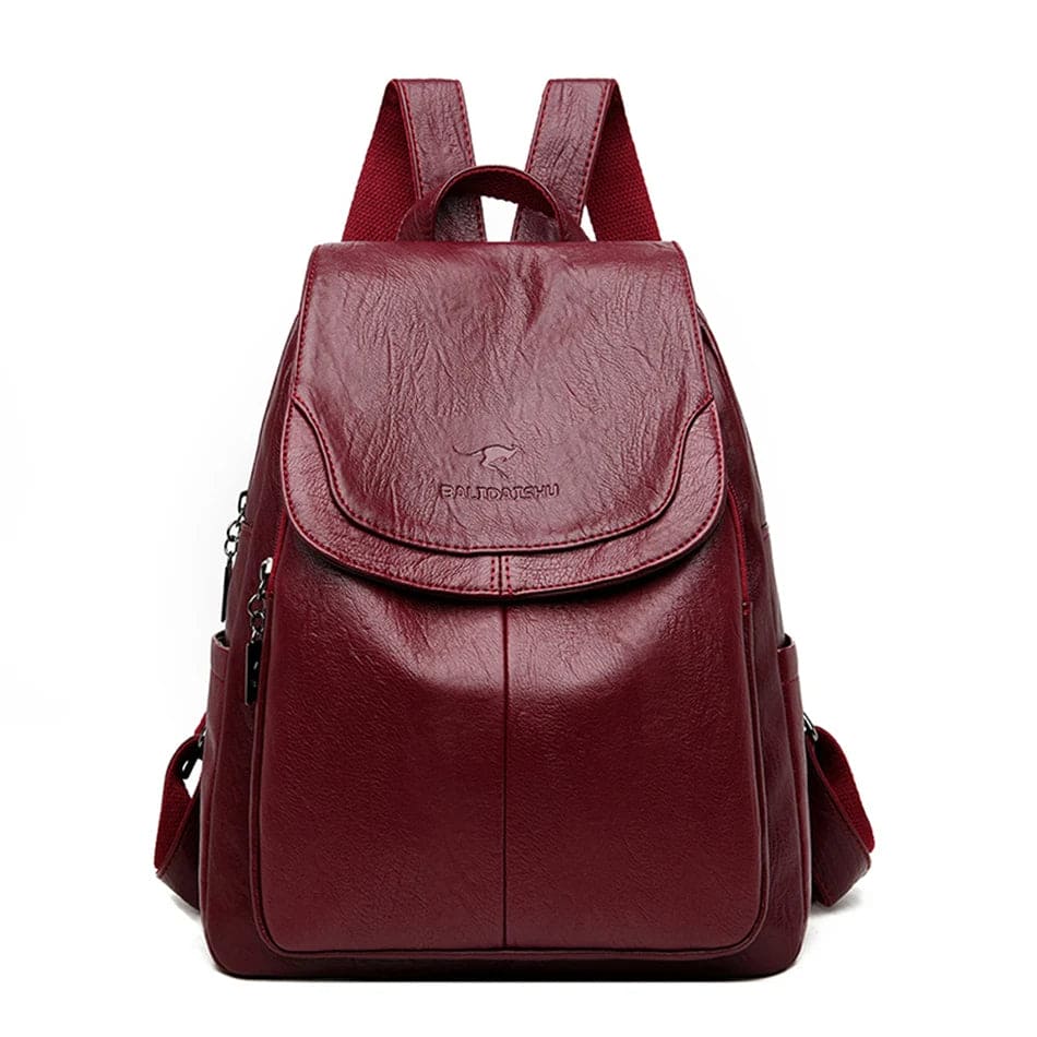 Eda | Anti-Theft Leather Backpack