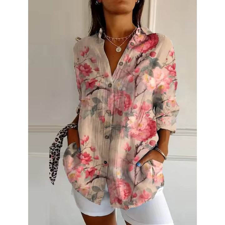 Nina Casual Charming Blouse with Floral Print