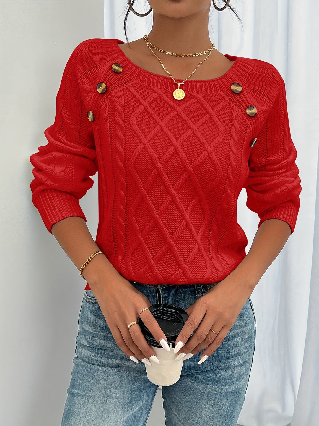 Marie Cozy cable knit sweater