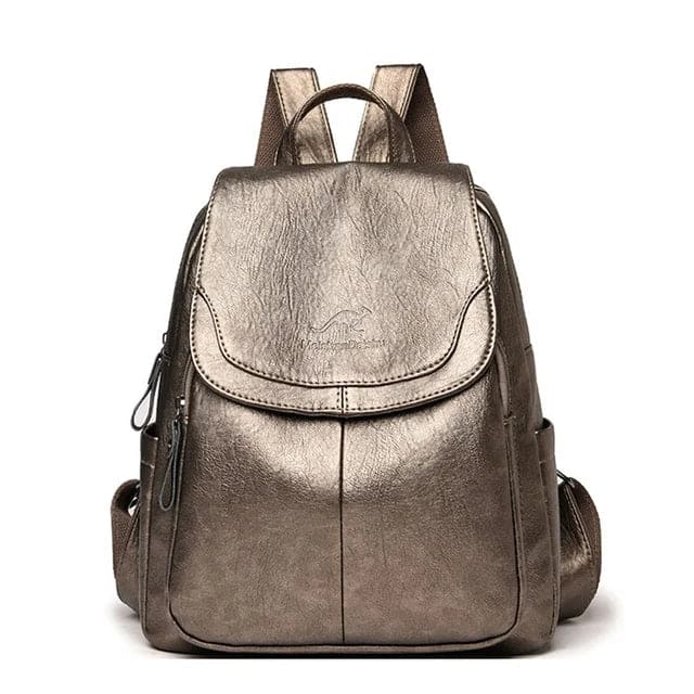 Eda | Anti-Theft Leather Backpack