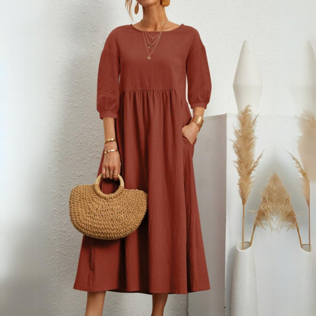 Clea Breathable Elegant Timeless Maxi Dress