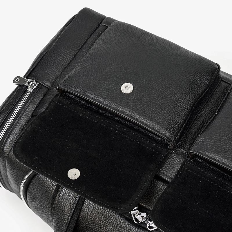 Charleroi | Black Leather Duffle Bag