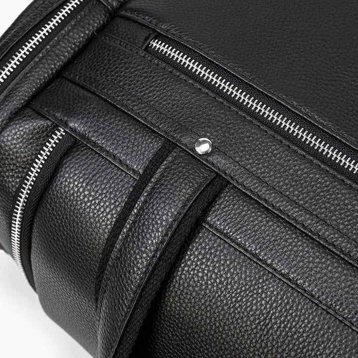 Charleroi | Black Leather Duffle Bag