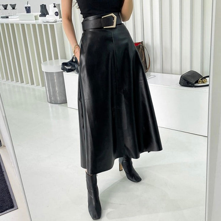 Esther Leather Long Skirt