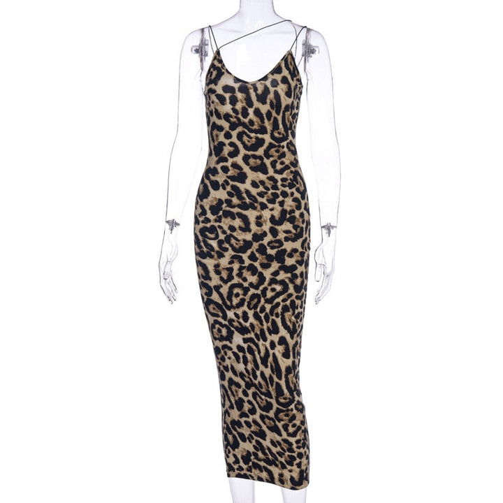 Alessandra Leopard Print Midi Dress