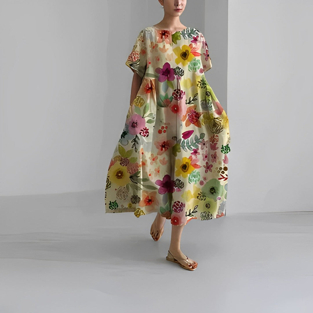 Noora Boho Floral Spring Maxi Dress