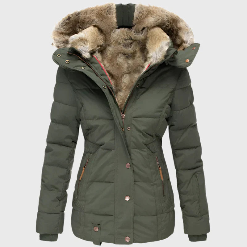 Belen | Warm Winter Coat with Fur Lining