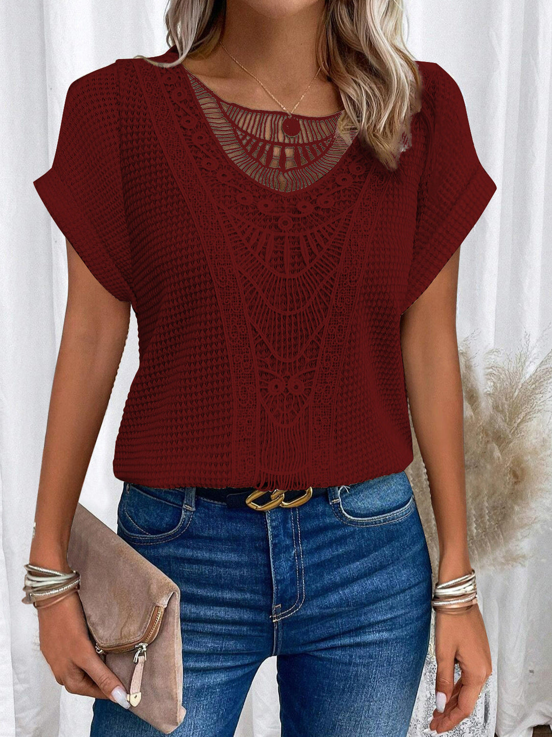 Elizabeth Beautifully Detailed Knitted Top