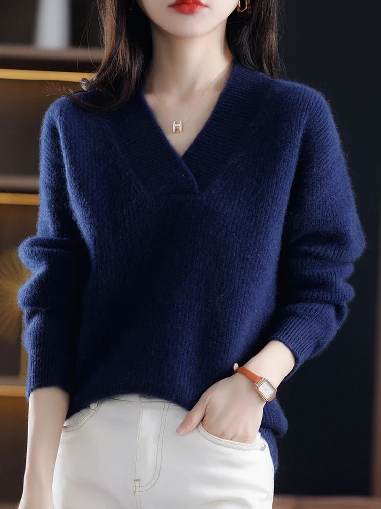 Enrica Knit V-neck Sweater