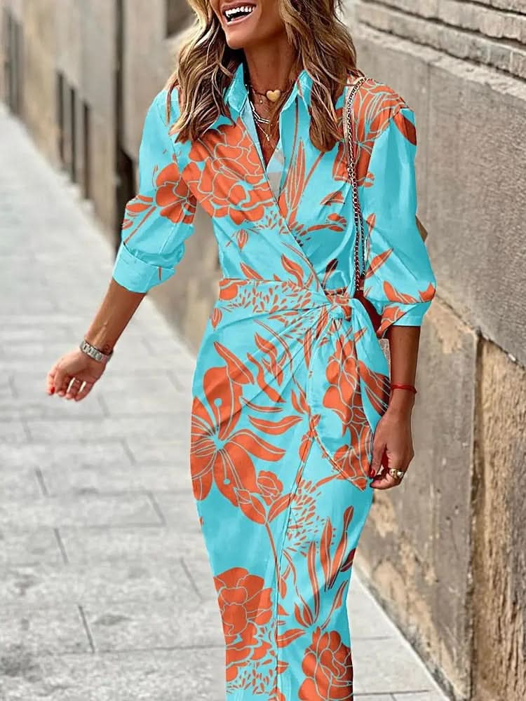 Solana | Printed Wrap Dress