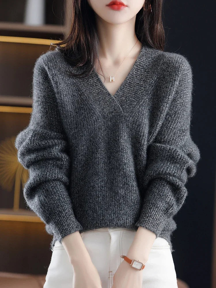 Enrica Knit V-neck Sweater