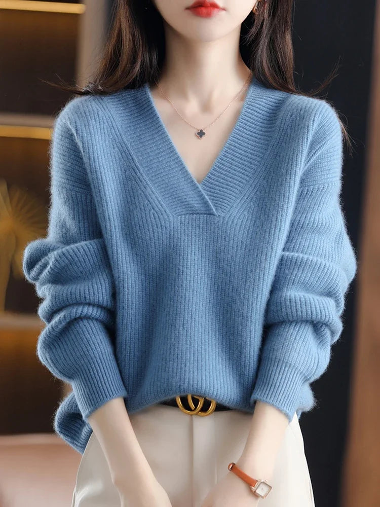 Enrica Knit V-neck Sweater