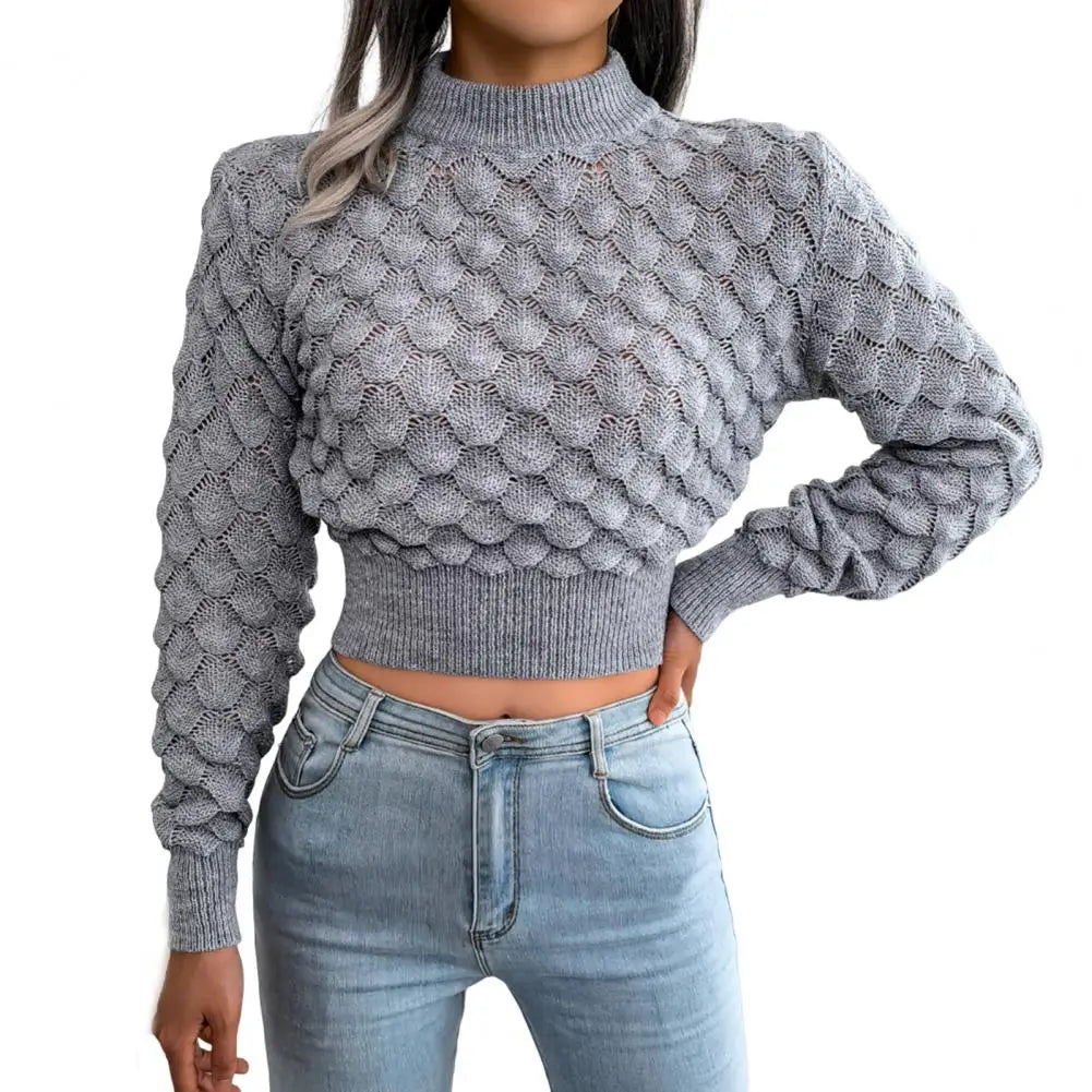 Susana Solid color cropped sweater