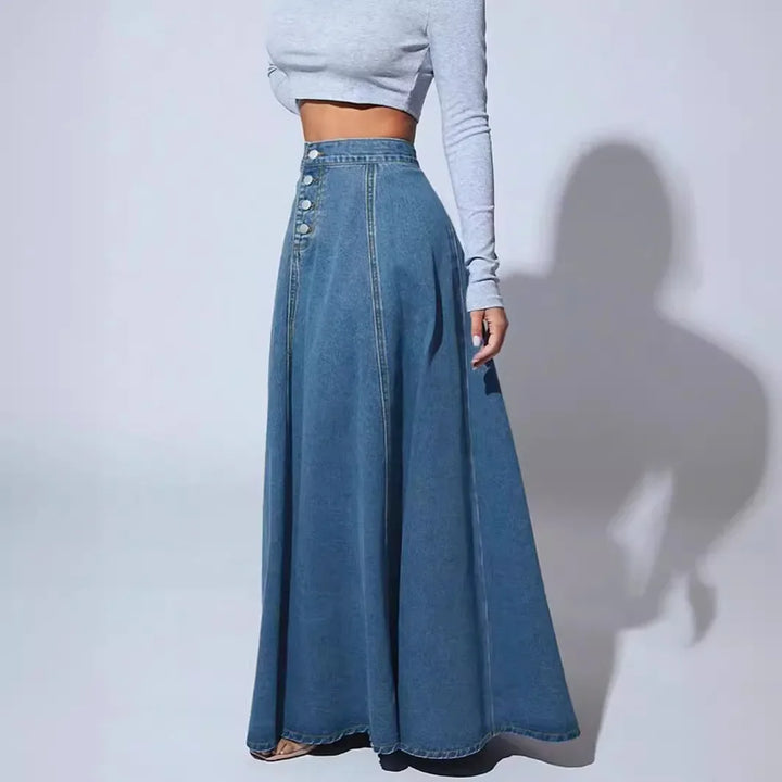 Raffaella Denim Long Skirt