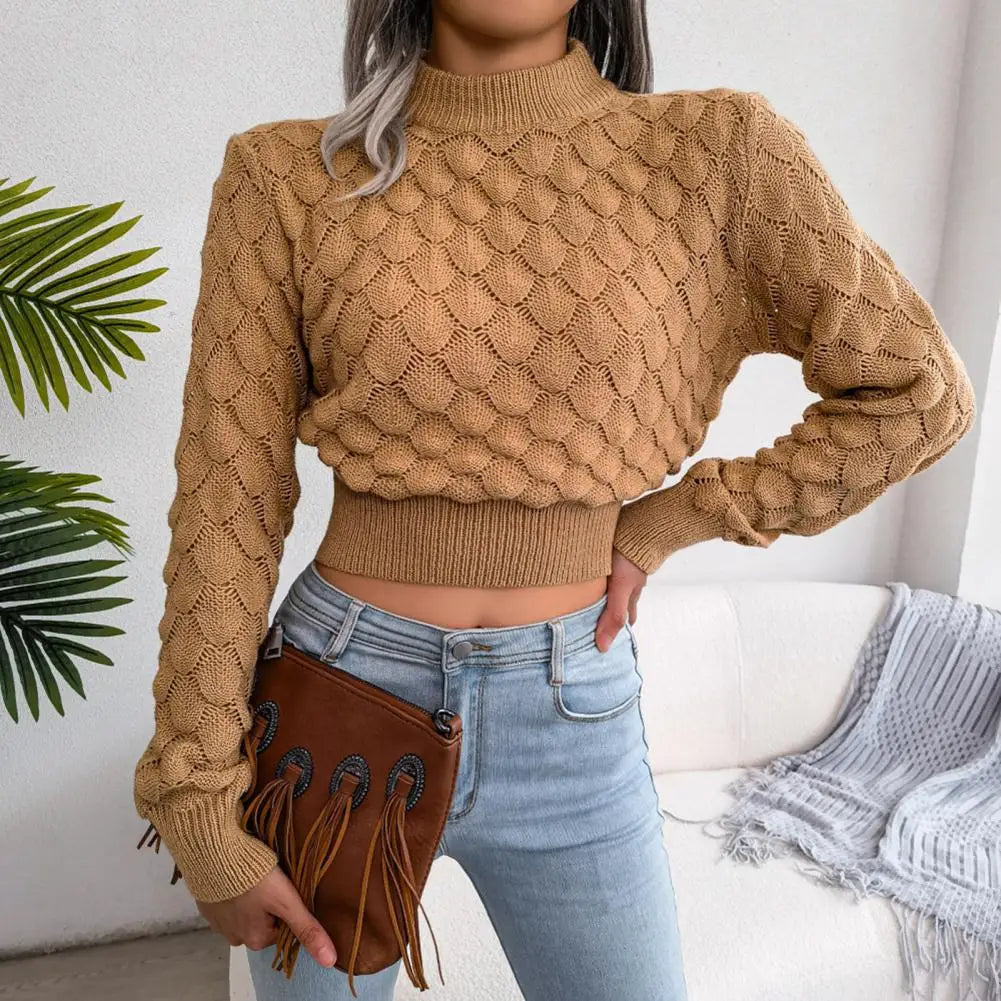 Susana Solid color cropped sweater