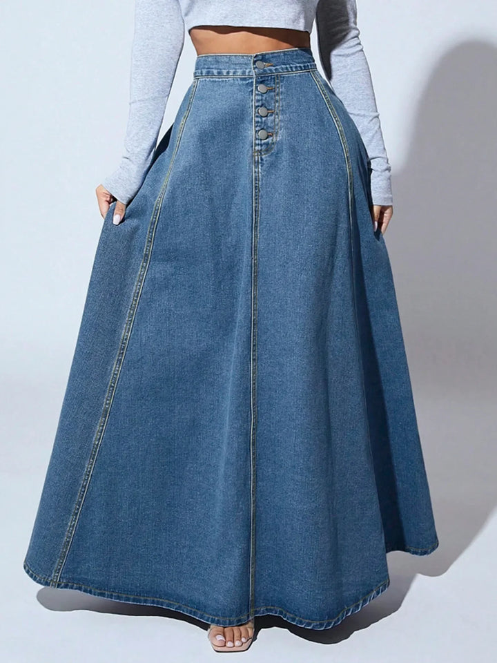 Raffaella Denim Long Skirt