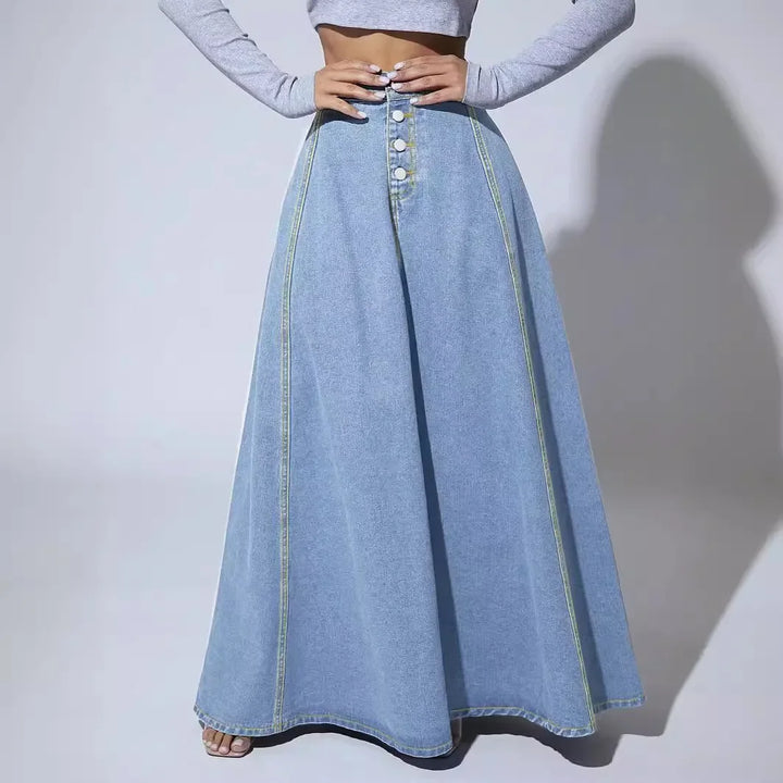 Raffaella Denim Long Skirt