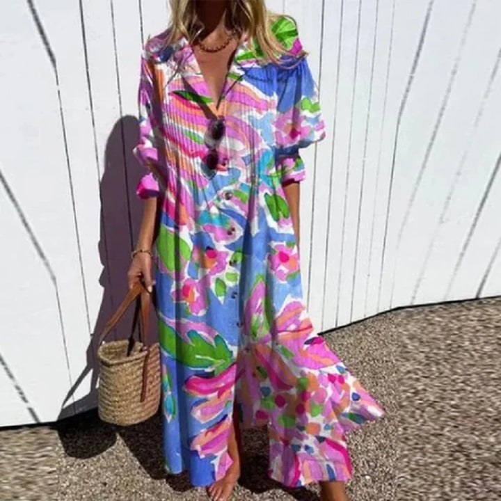 Demi Colourful Boho Maxi-Dress