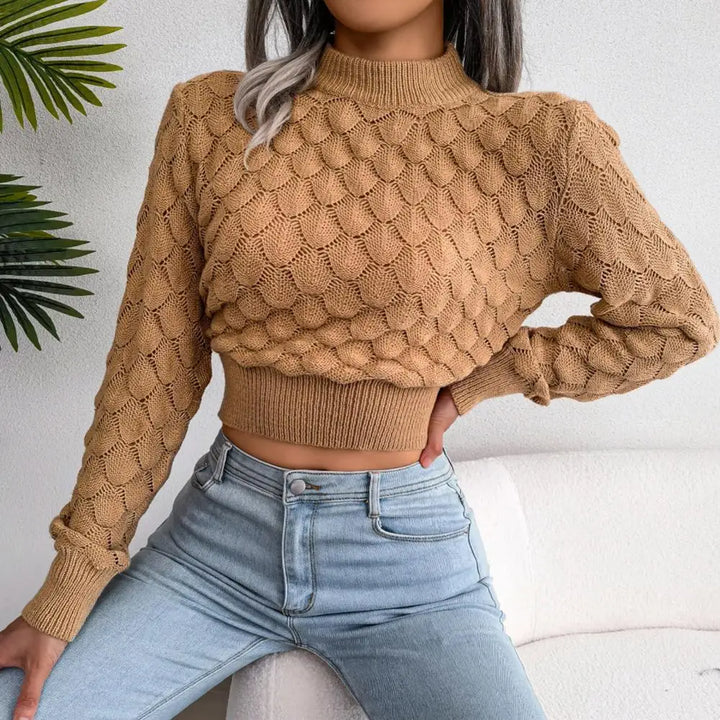 Susana Solid color cropped sweater