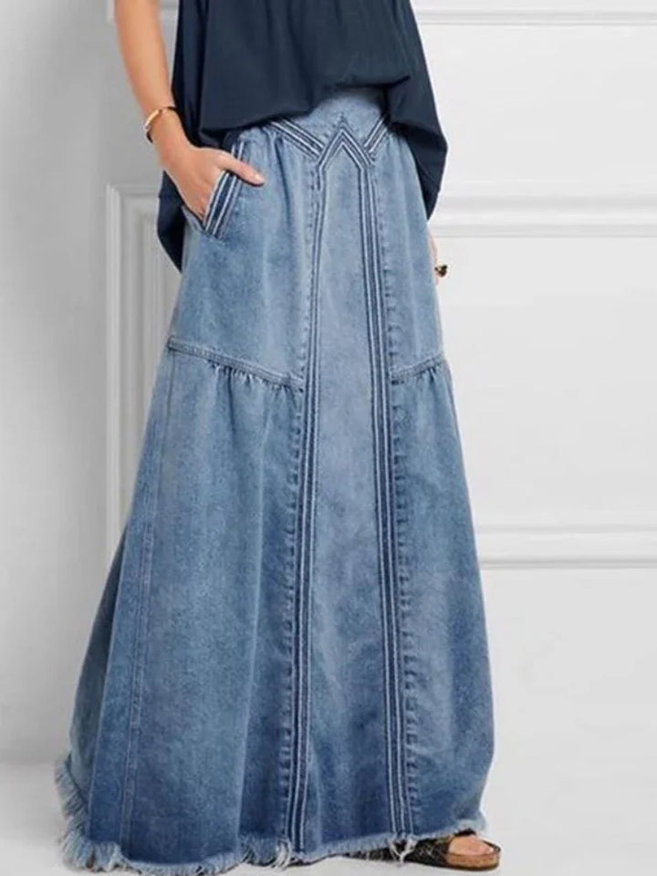 Émilie Long Denim Skirt