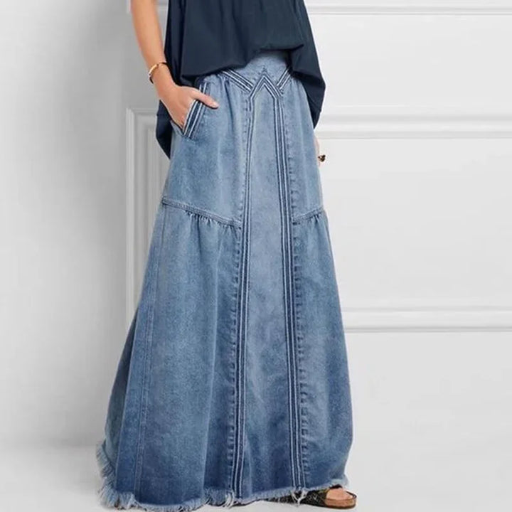 Émilie Long Denim Skirt