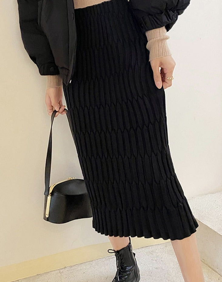 Anna Elegant Knitted Skirt