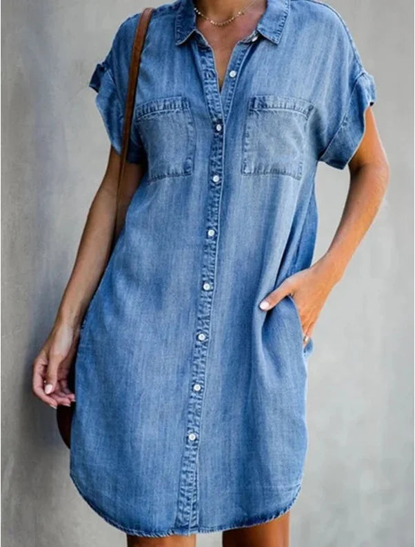 Carina | Denim Shirt Dress