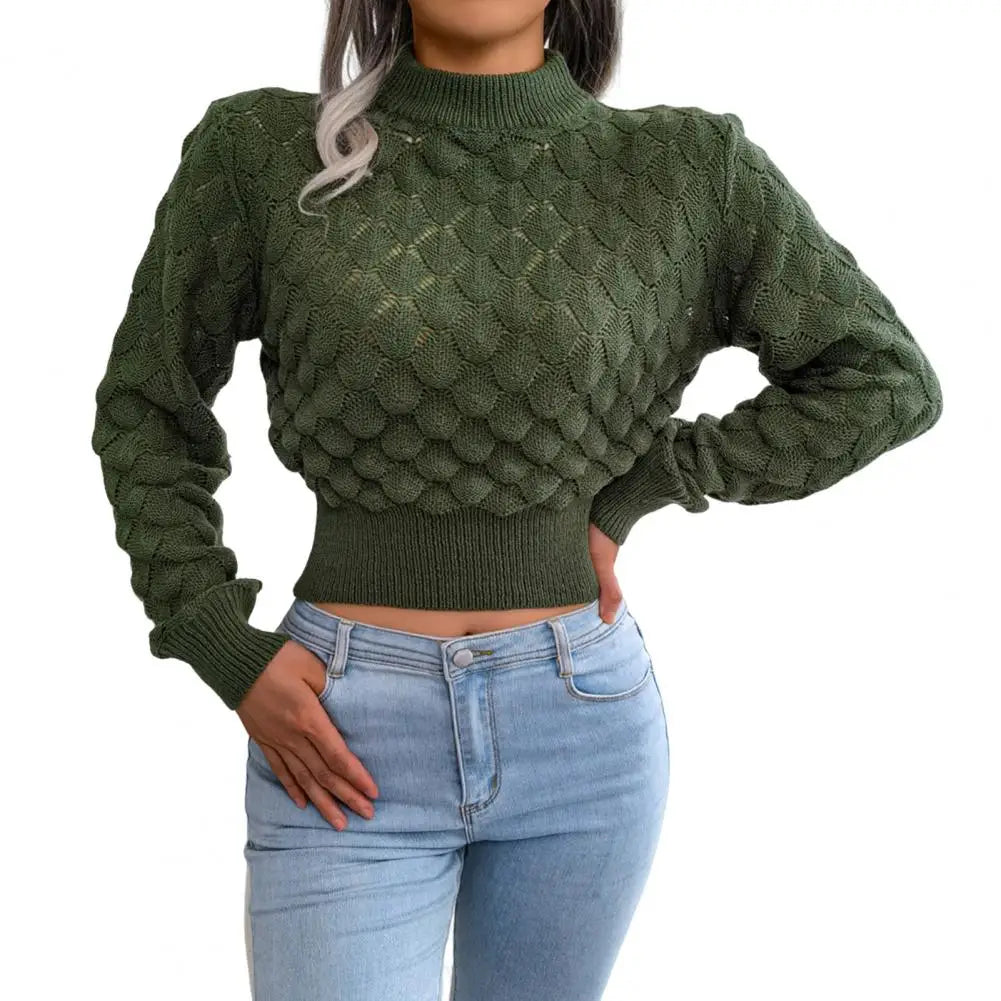 Susana Solid color cropped sweater