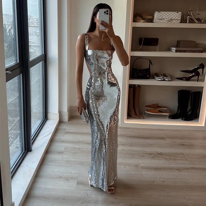 Jane Silvery Maxi Dress