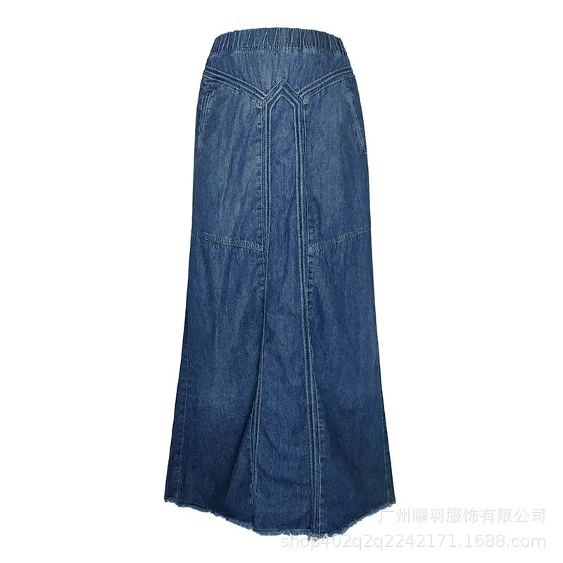 Émilie Long Denim Skirt