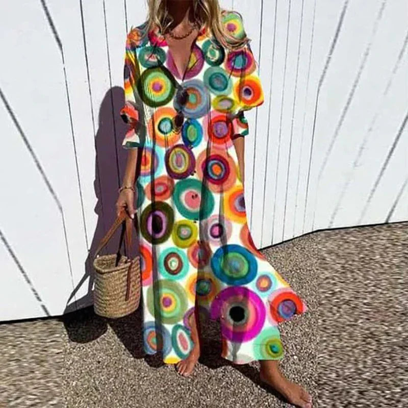 Demi Colourful Boho Maxi-Dress