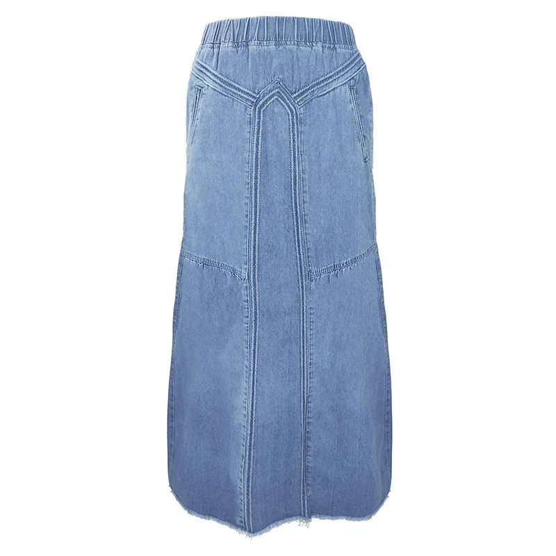 Émilie Long Denim Skirt