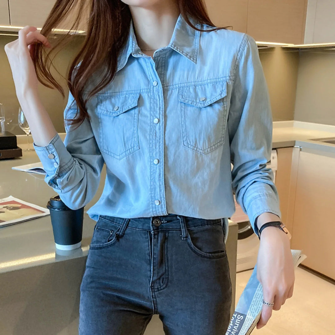 Béatrice Denim Blouse