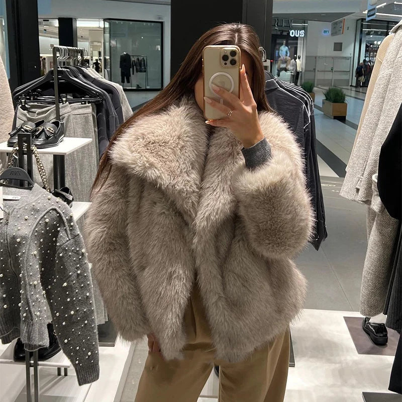 Alessia Fluffy Fur Coat