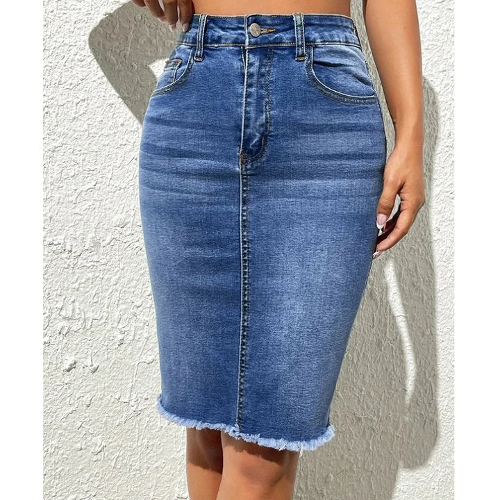 Colette High Waist Denim Skirt