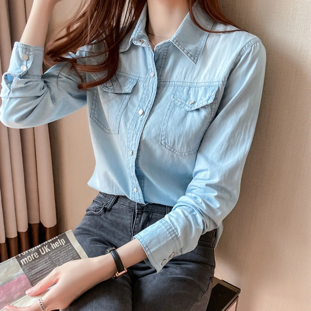 Renata Slim Fit Denim Shirt