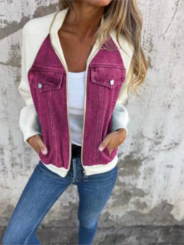 Élodie Denim Patchwork Coat