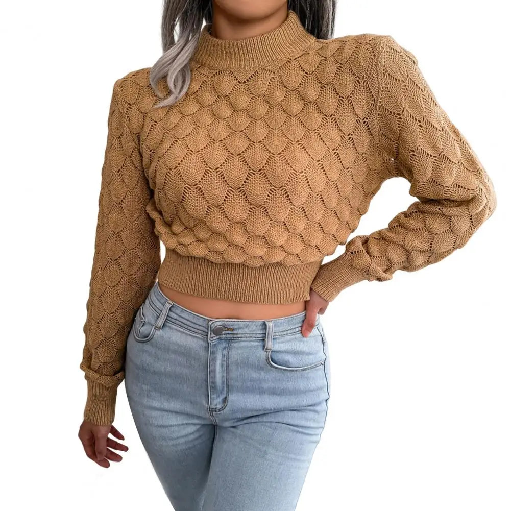 Susana Solid color cropped sweater