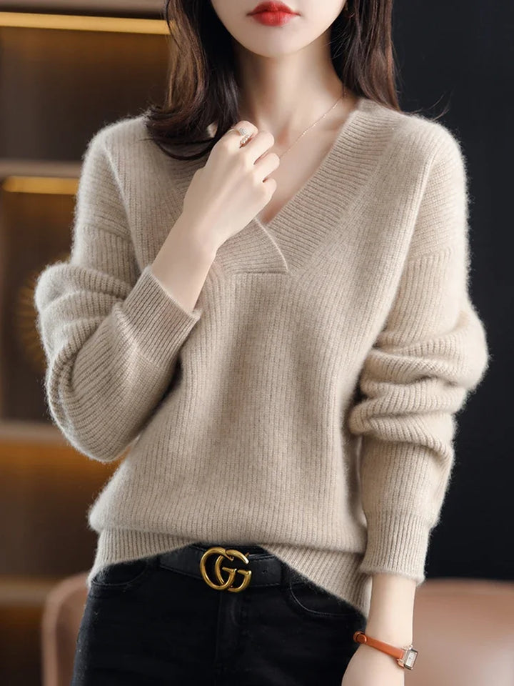 Enrica Knit V-neck Sweater