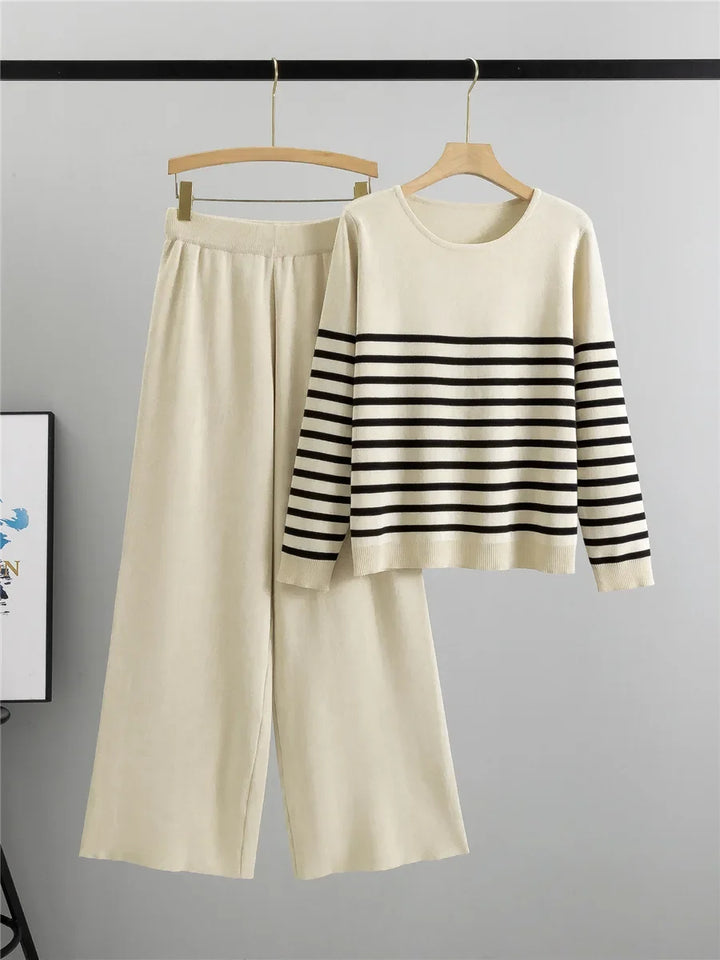 Madison Striped Knit Two Piece Set