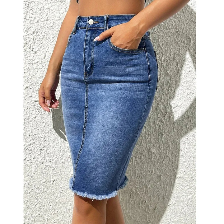 Colette High Waist Denim Skirt