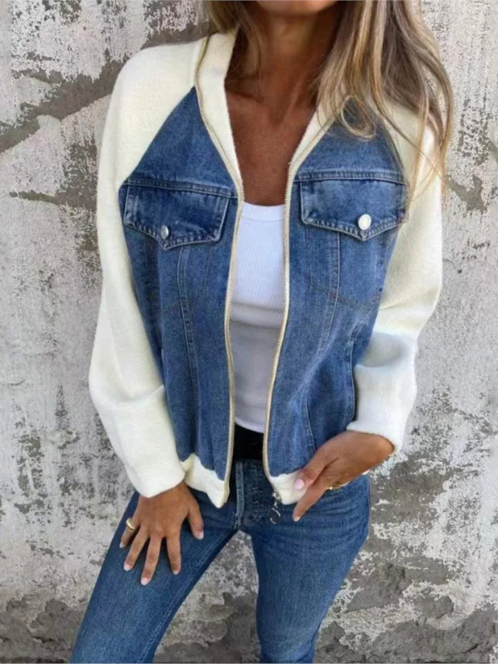 Élodie Denim Patchwork Coat