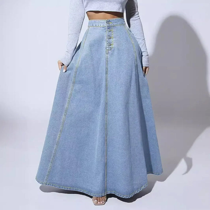 Raffaella Denim Long Skirt