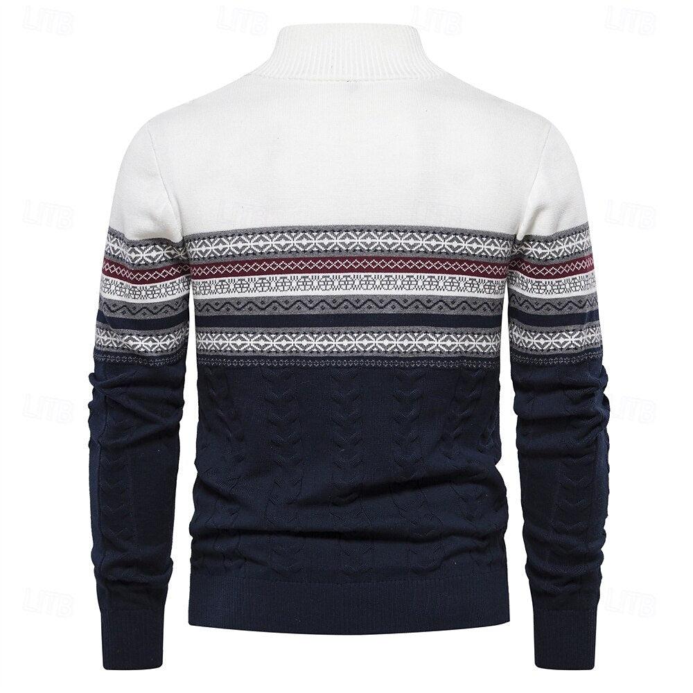 Carlo | Knit Sweater with Half Zip