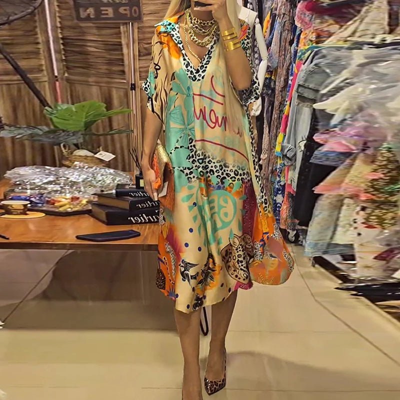 Lucia Boho Casual Multi-Color Dress